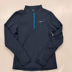 Nike Dark Blue Quarter-Zip Top Men’s Size Small